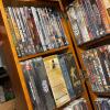 Solid Wood Multimedia Storage Cabinet with Swinging Doors & Large DVD Lot - 7