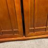 Solid Wood Multimedia Storage Cabinet with Swinging Doors & Large DVD Lot - 11