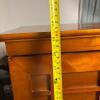 Solid Wood Multimedia Storage Cabinet with Swinging Doors & Large DVD Lot - 13