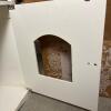 White Cat Litter Box Enclosure with Side Handle and Tabletop - 3