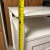 White Cat Litter Box Enclosure with Side Handle and Tabletop - 9