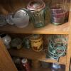Locking Oak Laminate Storage Cabinet with Candle Lot - 4