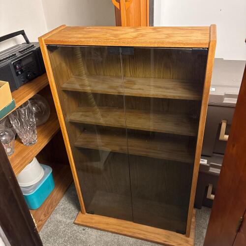 Wooden Display Cabinet with Glass Doors