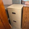 Beige Metal 2-Drawer Vertical Filing Cabinet