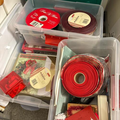 Holiday Stationery Lot: Christmas Cards, Gift Tags, Ribbons & More