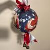 Holiday Coca-Cola Santa Christmas Ball Ornament Collectible with Ribbons and Bells - 2