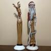 Ceramic Santa and Reindeer Christmas Figurines/Decor