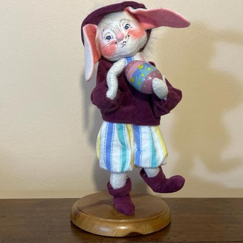 Collectible 2002 Annalee Rabbit Doll with Wooden Egg