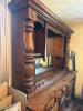 Very Large Solid Wood Hutch Buffet with Mirror - 2