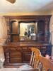 Very Large Solid Wood Hutch Buffet with Mirror - 4