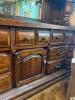 Very Large Solid Wood Hutch Buffet with Mirror - 5