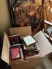Large Lot of Assorted Wood Picture Frames, Mirror and Art