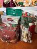 Lot of Holiday Linens and Throw Blankets