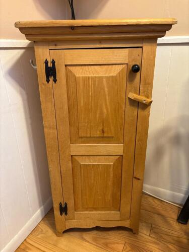 Rustic Solid Wood Single-Door Storage Cabinet
