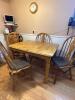 Wooden Dining Set with 4 Windsor Chairs