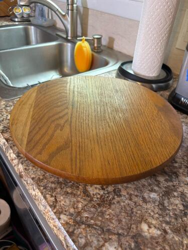 Solid Oak Wooden Lazy Susan Turntable