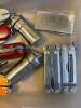 Small Tote of Assorted Pocket Knives and Tools - 3