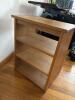 Small Oak-Finished Wooden Stepped Side Table - 4