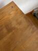 Small Oak-Finished Wooden Stepped Side Table - 5