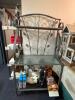 Powder-Coated Metal Baker&rsquo;s Rack with Etched Glass & Metal Shelves - 2