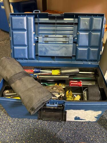 Blue Tool Box and Contents