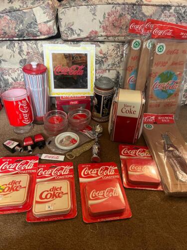 Large Coca-Cola Collectibles Lot for the Bar