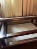 Cherry-Finish Glass Top Display Case Table with Felt-Lined Drawer, 2 of 2 - 6