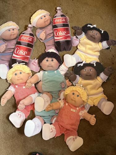 Lot of 8 Cabbage Patch Kids Coca-Cola Cardboard Standee