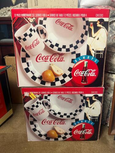 Two Coca-Cola Gibson 12-Piece Dinnerware Sets