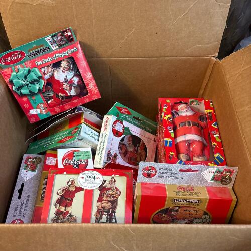 Box of Coca-Cola Collectible Playing Card Sets in Tins &ndash; Multiple Editions and Designs
