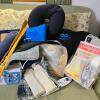 Assorted Personal Comfort Lot: Everlasting Comfort Seat, Sunbeam Heating Pad, Brookstone Foot Warmers