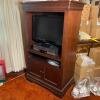 Solid Wood Entertainment Armoire Made in USA- TV & DVD/VHS Player Included - 2