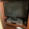Solid Wood Entertainment Armoire Made in USA- TV & DVD/VHS Player Included - 3