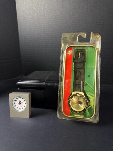NFL Patriots Game Time Wristwatch, Brookstone, 3-Slot Black Watch Case