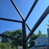 8x7 ft Steel Outdoor Screen Gazebo Frame with Fabric Canopy Cover - 3