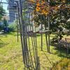 Outdoor Metal Patio Gazebo/Bar Frame with Glass Shelves, 6.5 ft x 4.5 ft x 8 ft