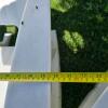 Pair of Off-White Plastic Adirondack Rocking Chairs with Contoured Seats and Wide Armrests - 7