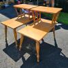 Pair of 1950s-60s Mid-Century Two-Tier Wooden End Tables, 27.5"x16"x22.5", Spindle Design - 3