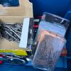 Blue Portable Toolbox with Husky Screwdriver, Pliers, Snips & Nails - 3