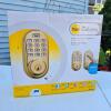 Yale Digital Push Button Deadbolt, Polished Brass, Keypad & Key Access