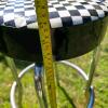 Alltrade Bar Stool, 29" Height, Chrome Frame, Checkerboard Vinyl Seat - 4