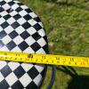 Alltrade Bar Stool, 29" Height, Chrome Frame, Checkerboard Vinyl Seat - 5