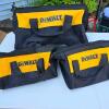 Set of 3 DeWalt Soft Tool Bags, 16-Inch, Zippered Top, Black & Yellow, Dual Handles