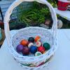 Partial Set Standard Pool Balls, 2.25" Diameter, 14 Balls, Includes Wicker Basket