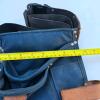 KUNSLITE Blue Canvas Carpenter&rsquo;s Tool Belt Pouch, Adjustable Belt, Leather Accents, 3 Pockets - 4