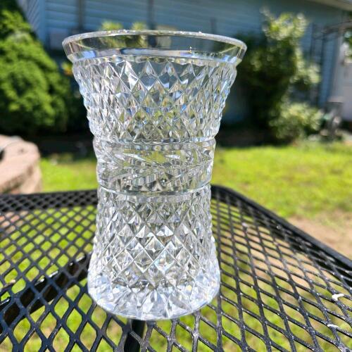 Waterford Lismore 6.25" Hand-Cut Crystal Vase - Diamond Pattern