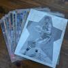 Michael Jordan, Magic Johnson, Larry Bird NBA Hoops Posters Lot 16x20, Kareem Lew Alcindor B&W
