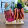 Handcrafted Ecuadorian Folk Art Dolls Pair &ndash; Woman with Child & Man with Pan Flute, 5-6 in Tall - 2