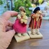 Handcrafted Ecuadorian Folk Art Dolls Pair &ndash; Woman with Child & Man with Pan Flute, 5-6 in Tall - 4