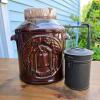 1976 Bicentennial Ceramic Jug with Liberty Bell & '76' Shield Design, Includes Metal Canister